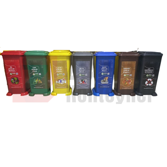 70 LİTRE PLASTİK GERİ DÖNÜŞÜM KOVASI 